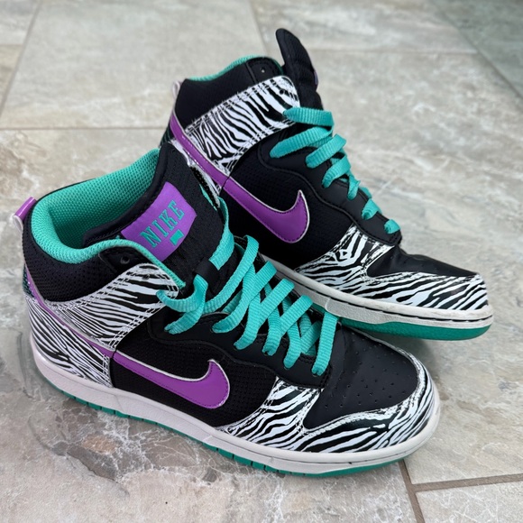 Nike Shoes - Nike Dunk 6.0 Premium High Liquid City Liberty Zebra Sky Rare